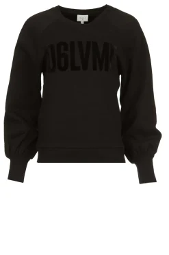Sweater With Balloon Sleeves Love Me | Black... | Dante 6 | Little Soho