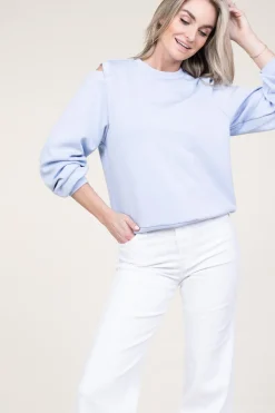 Sweater With Cut-Outs Gioya | Blue... | Aaiko | Little Soho