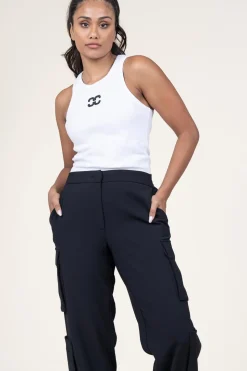 Tanktop With Logo Sahara | White... | Co'Couture | Little Soho
