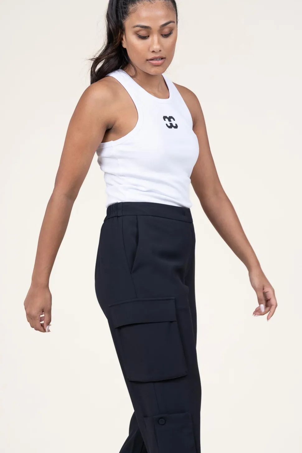 Tanktop With Logo Sahara | White... | Co'Couture | Little Soho