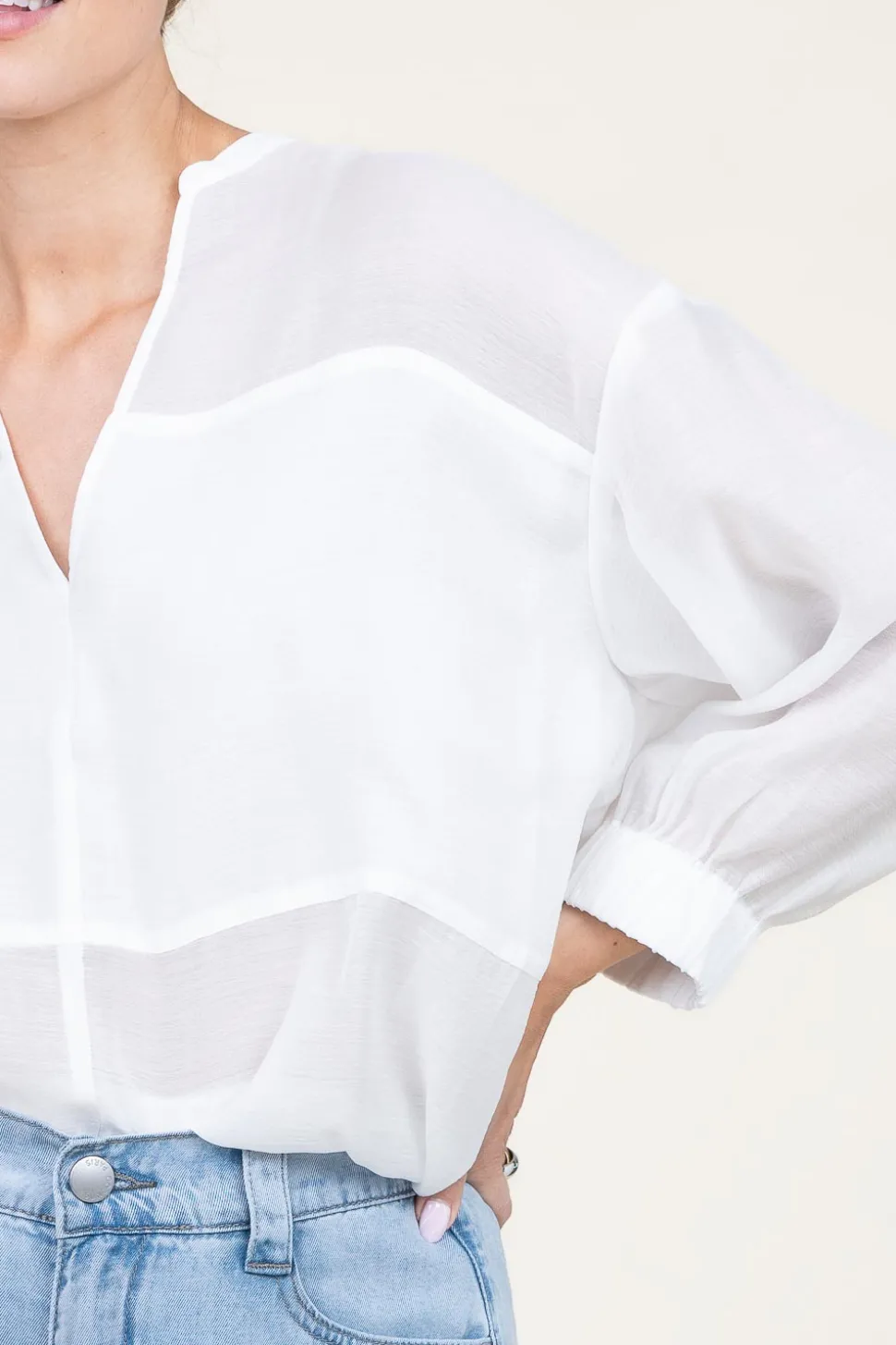 Tencel Bomber Top Stardust | White... | Dante 6 | Little Soho