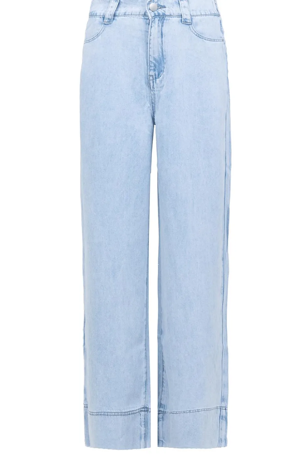 Tencel Wide Leg Denim Broek Romy | Blue... | Suncoo | Little Soho