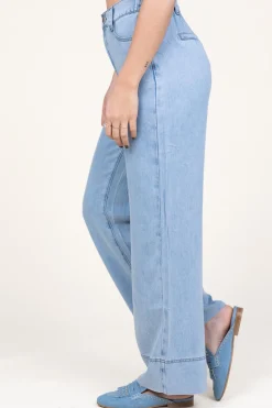 Tencel Wide Leg Denim Broek Romy | Blue... | Suncoo | Little Soho