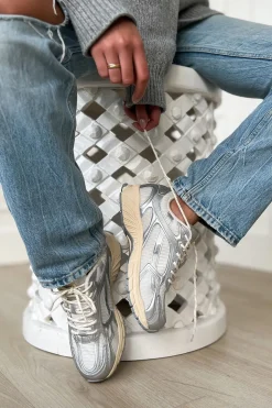 The Re-Run Vintage Sneaker | Silver... | Mercer | Little Soho