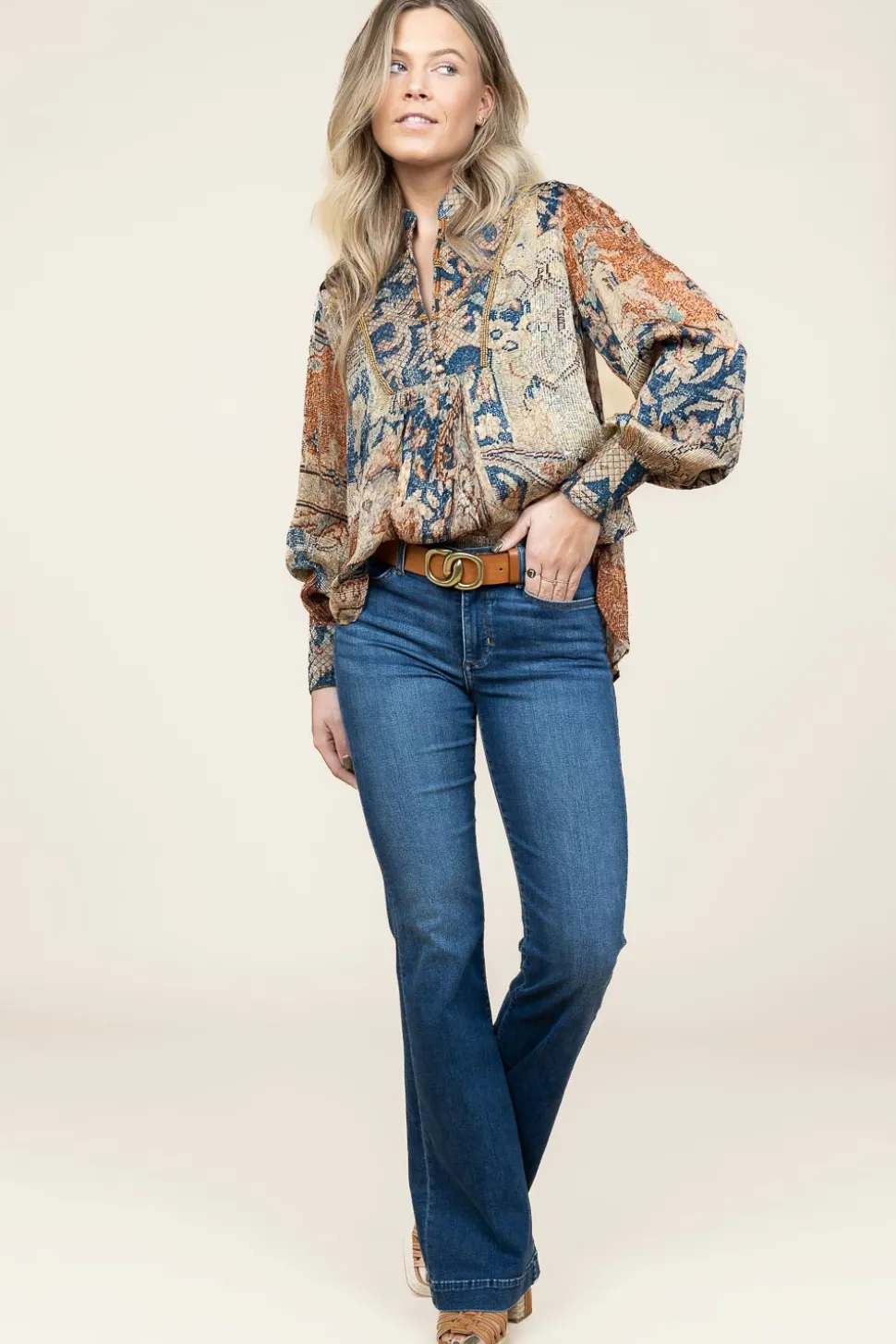 Top With Balloon Sleeves Norma | Multi... | Mes Demoiselles | Little Soho