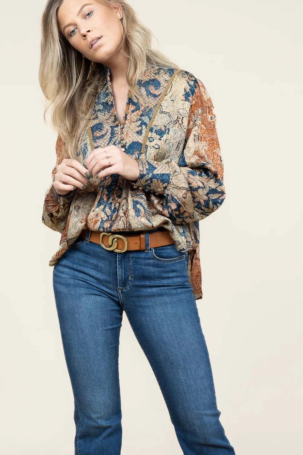 Top With Balloon Sleeves Norma | Multi... | Mes Demoiselles | Little Soho