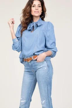 Top With Bow Detail Titus | Blue... | Co'Couture | Little Soho