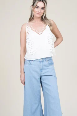 Top With Butterfly Embroidery Thais | Natural... | Berenice | Little Soho