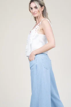 Top With Butterfly Embroidery Thais | Natural... | Berenice | Little Soho