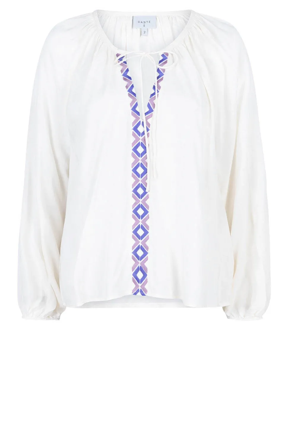 Top With Embroidered Details Astia | Natural... | Dante 6 | Little Soho
