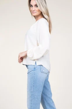 Top With Embroidered Details Astia | Natural... | Dante 6 | Little Soho