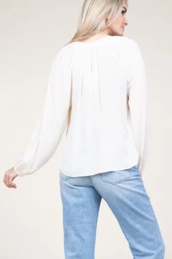 Top With Embroidered Details Astia | Natural... | Dante 6 | Little Soho