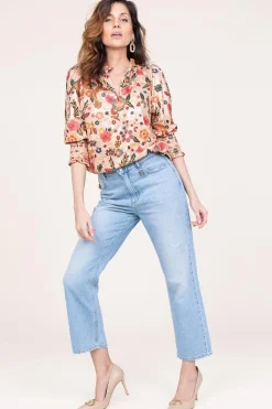 Top With Embroidery And Sequins Elise | Multi... | Est'Seven | Little Soho