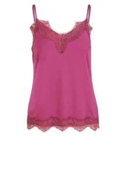 Top With Lace Details Puck | Berry... | Cc Heart | Little Soho