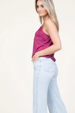 Top With Lace Details Puck | Berry... | Cc Heart | Little Soho
