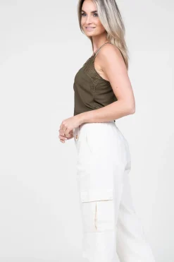Top With Lace Details Puck | Donker Green... | Cc Heart | Little Soho