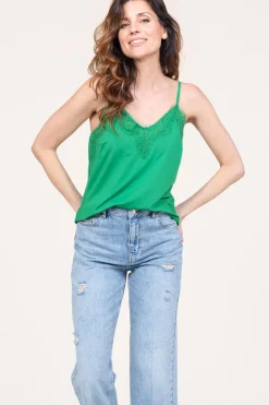 Top With Lace Details Puck | Green... | Cc Heart | Little Soho