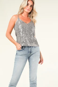 Top With Sequins Obu | Silver... | Dante 6 | Little Soho
