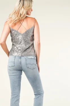 Top With Sequins Obu | Silver... | Dante 6 | Little Soho