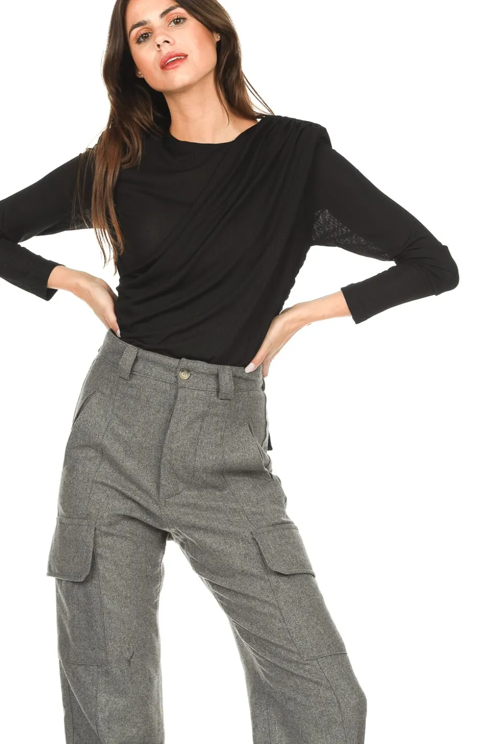 Top With Shoulder Pads Grace | Black... | Copenhagen Muse | Little Soho