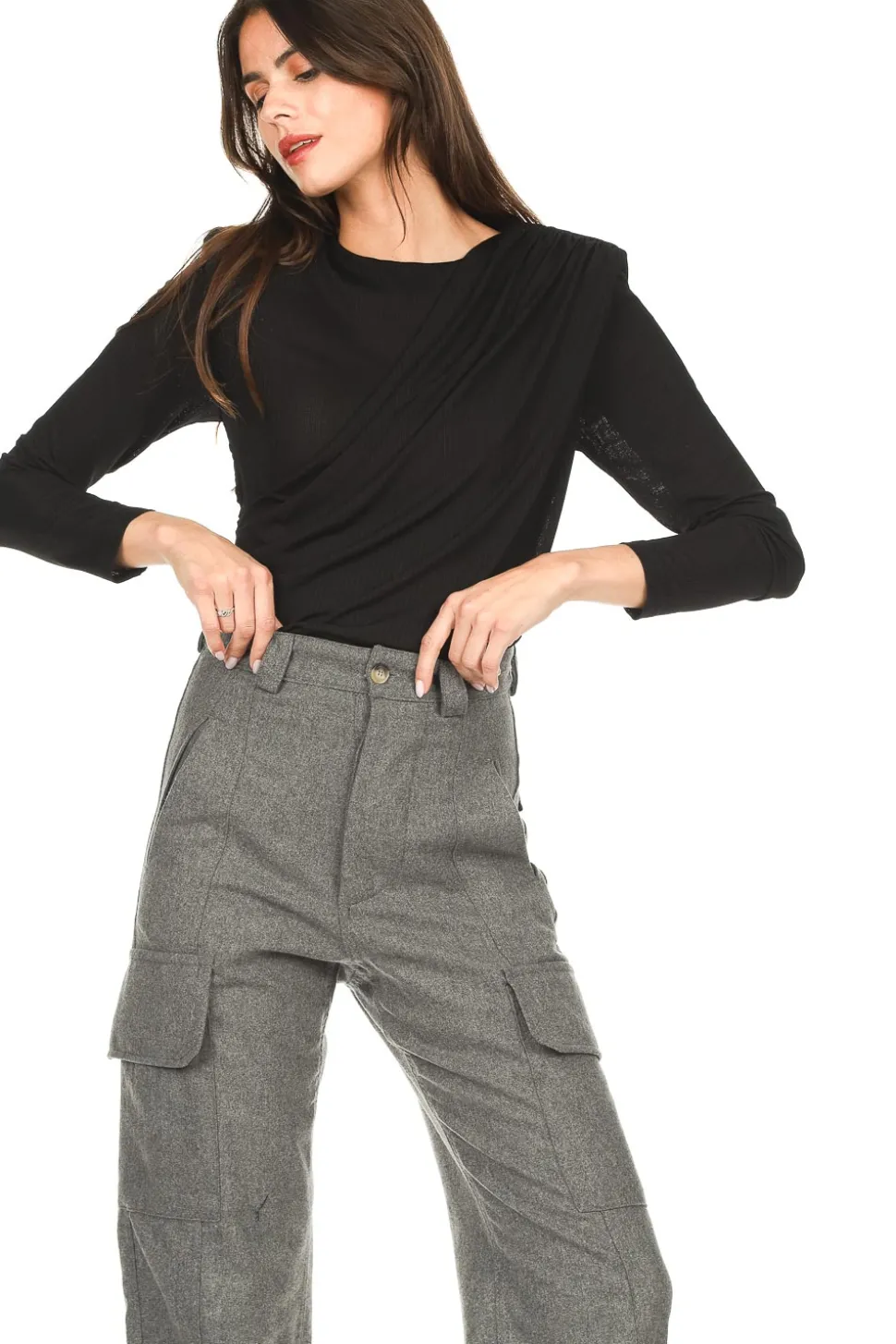 Top With Shoulder Pads Grace | Black... | Copenhagen Muse | Little Soho