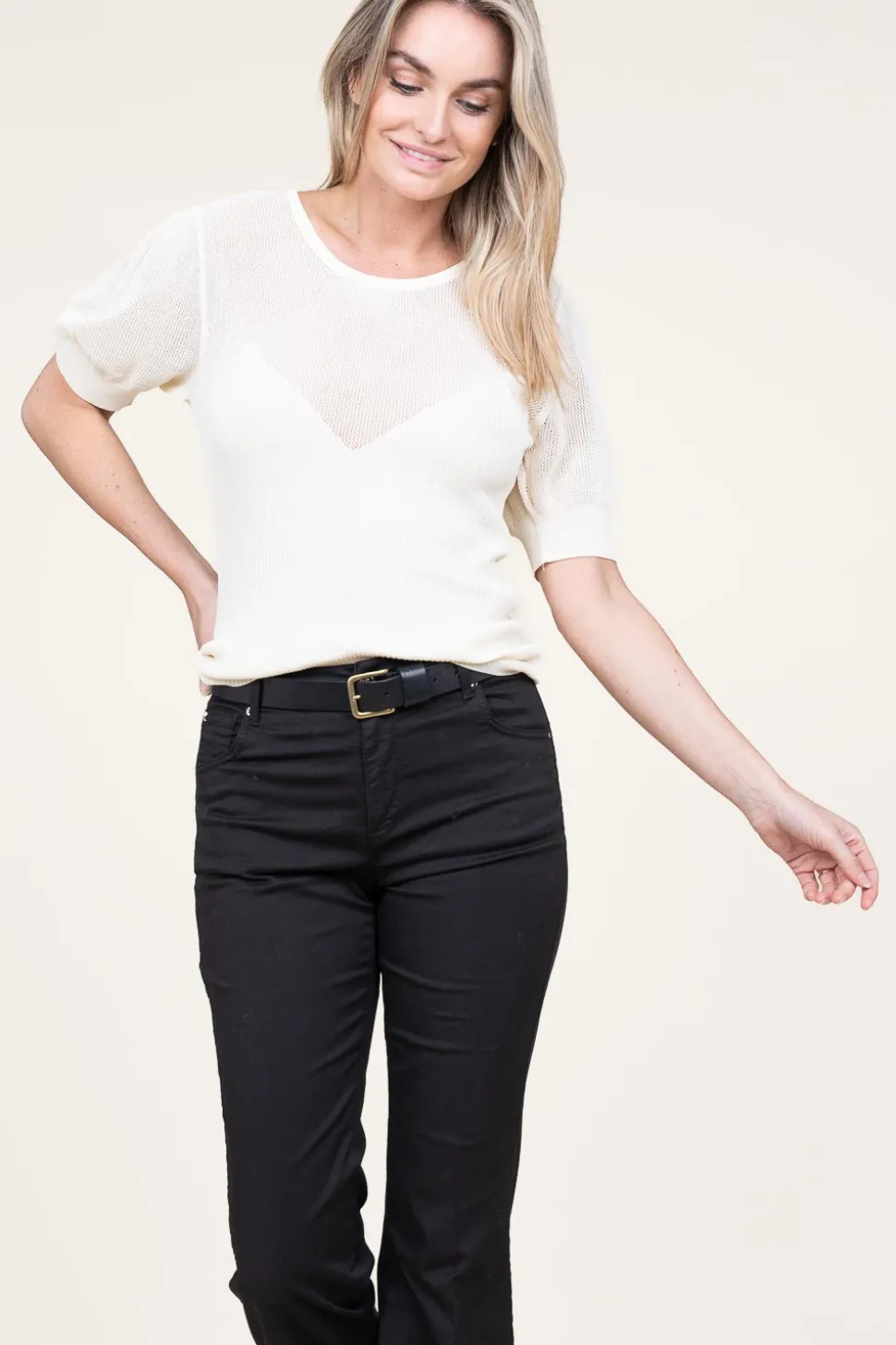 Top With Transparant Top Ellen | Natural... | Aaiko | Little Soho