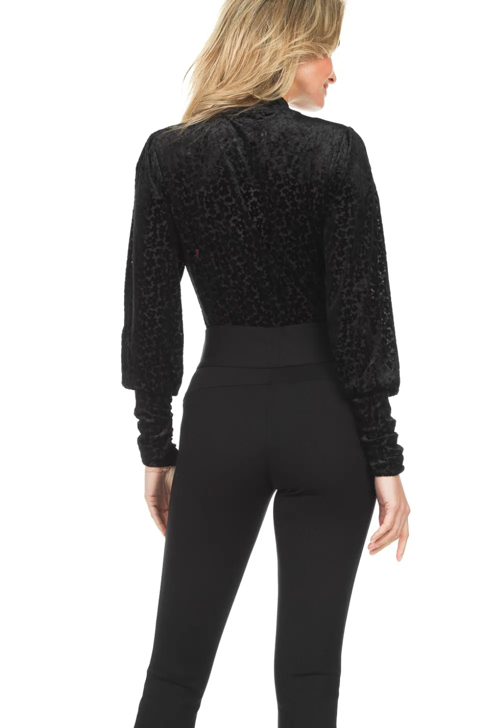 Top With Velvet Design Gena | Black... | Aaiko | Little Soho
