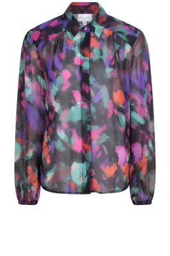 Transparant Blouse With Print Almira | Multi... | Dante 6 | Little Soho