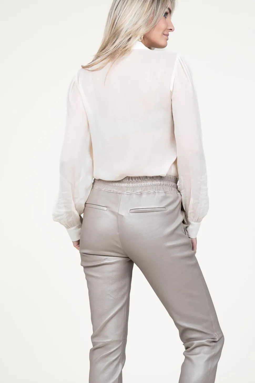 Transparant Blouse With Puffed Sleeves Scopello | Natural... | Liu Jo | Little Soho