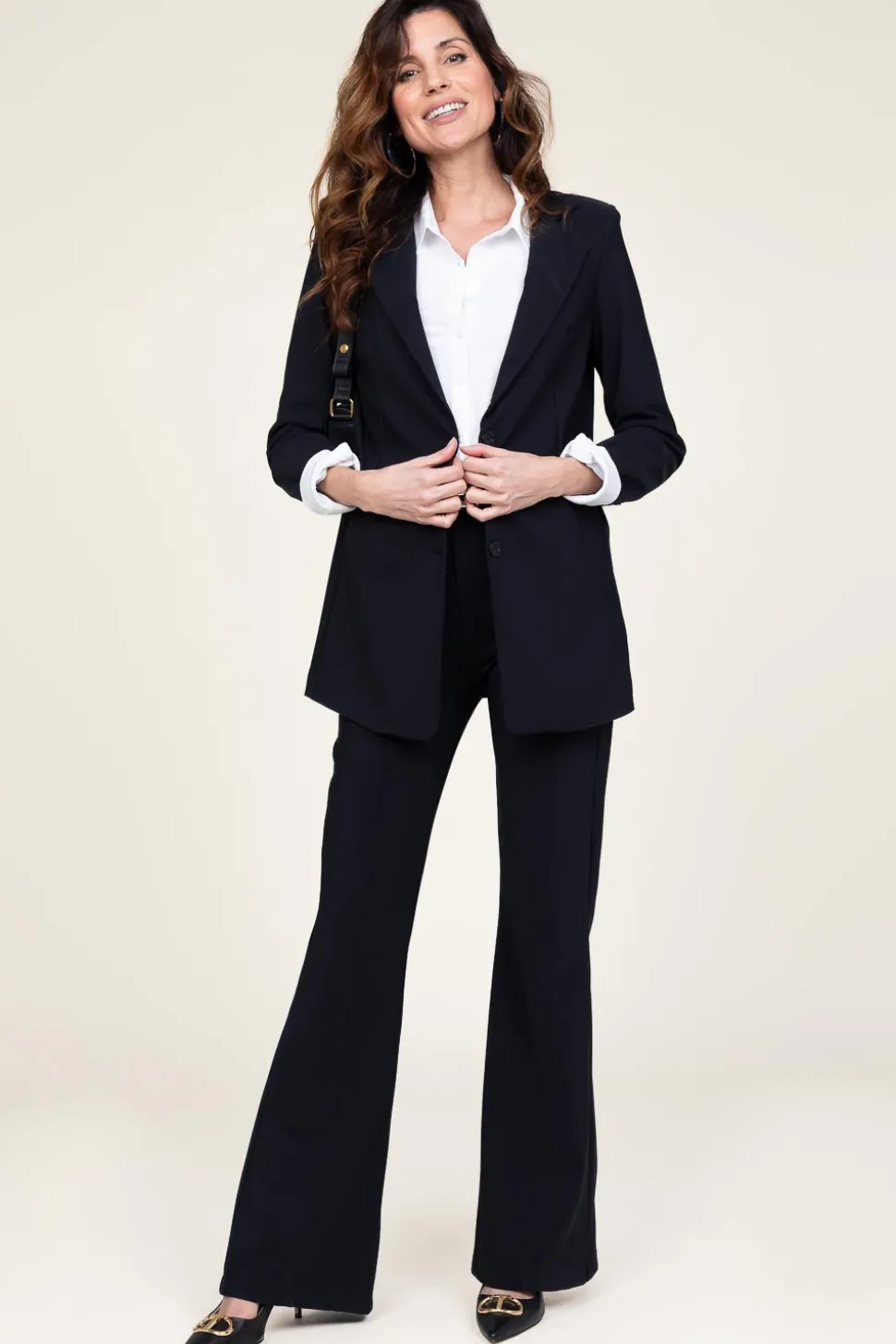 Travelwear High Waist Flared Pants Good | Black... | D-Etoiles Casiope | Little Soho