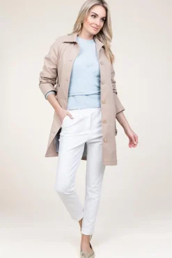 Travelwear Pants With Tie Belt Antigua | White... | D-Etoiles Casiope | Little Soho