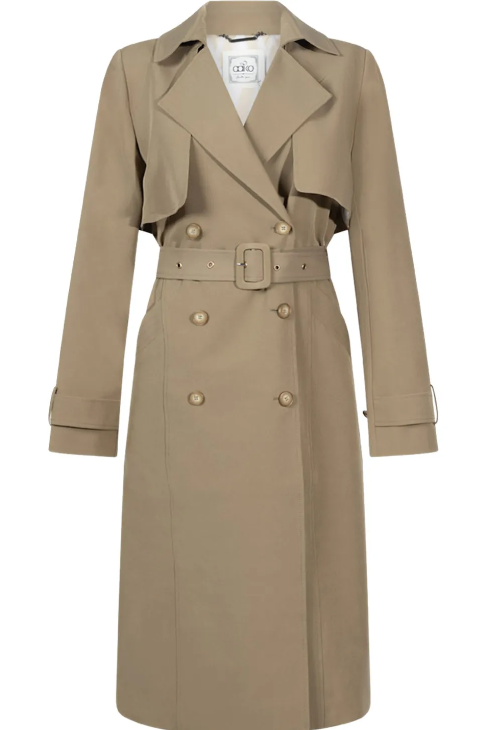 Trenchcoat With Belt Tuanas | Olive/Sand... | Aaiko | Little Soho