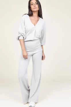 Tricot Pants With Lurex Fine | Natural... | D-Etoiles Casiope | Little Soho