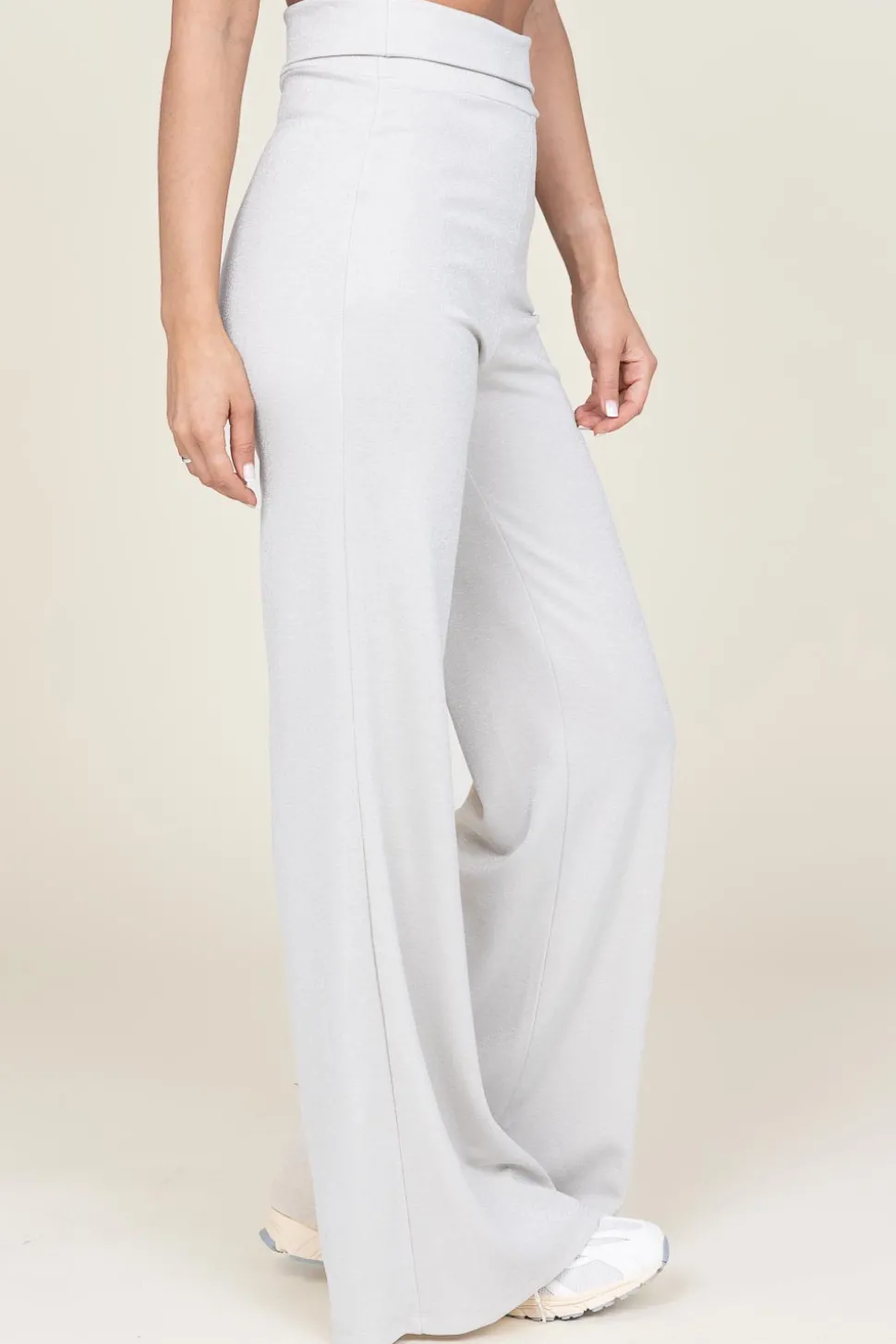 Tricot Pants With Lurex Fine | Natural... | D-Etoiles Casiope | Little Soho
