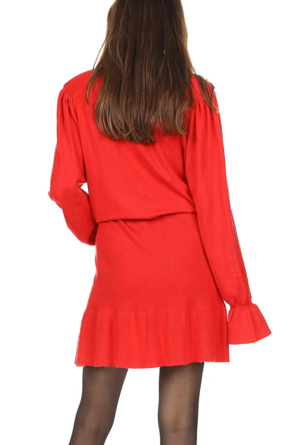 Tricot Sweater With Ruffles Repens | Bordeaux... | Silvian Heach | Little Soho