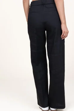 Trousers In Linen Blend Zach | Black... | Dante 6 | Little Soho