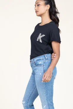 T-Shirt With Embroidery Bocdae | Black... | Kocca | Little Soho