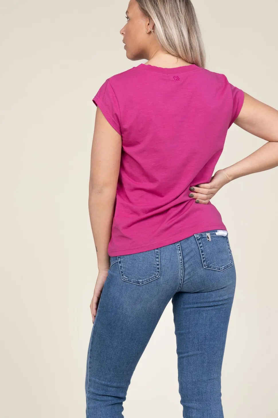 T-Shirt With Round Neck Classic | Berry... | Cc Heart | Little Soho