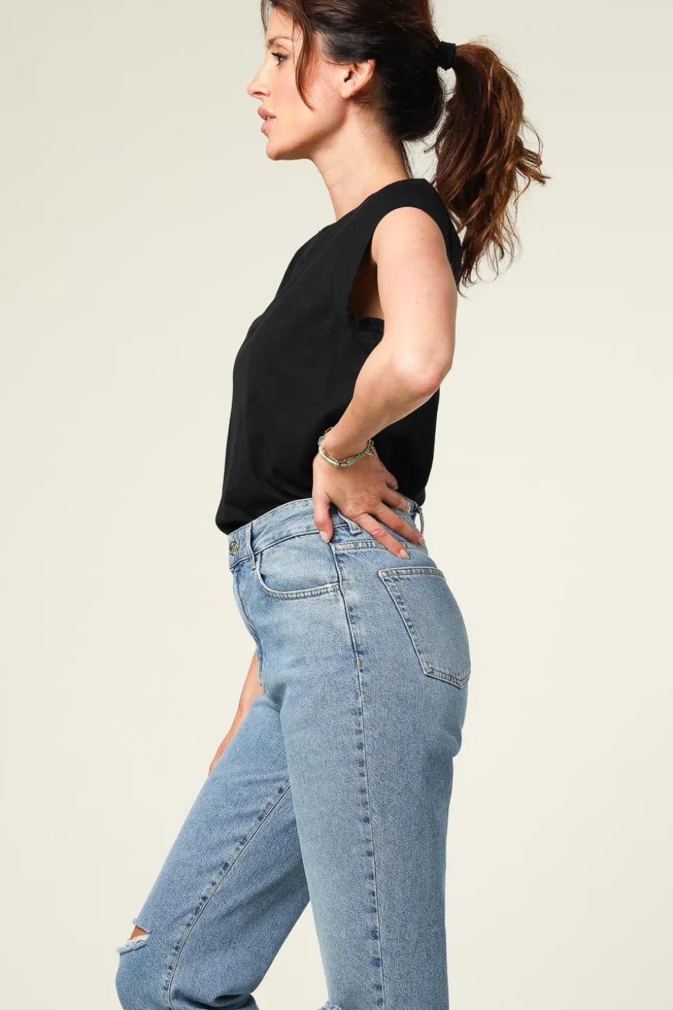 T-Shirt With Round Neck Classic | Black... | Cc Heart | Little Soho