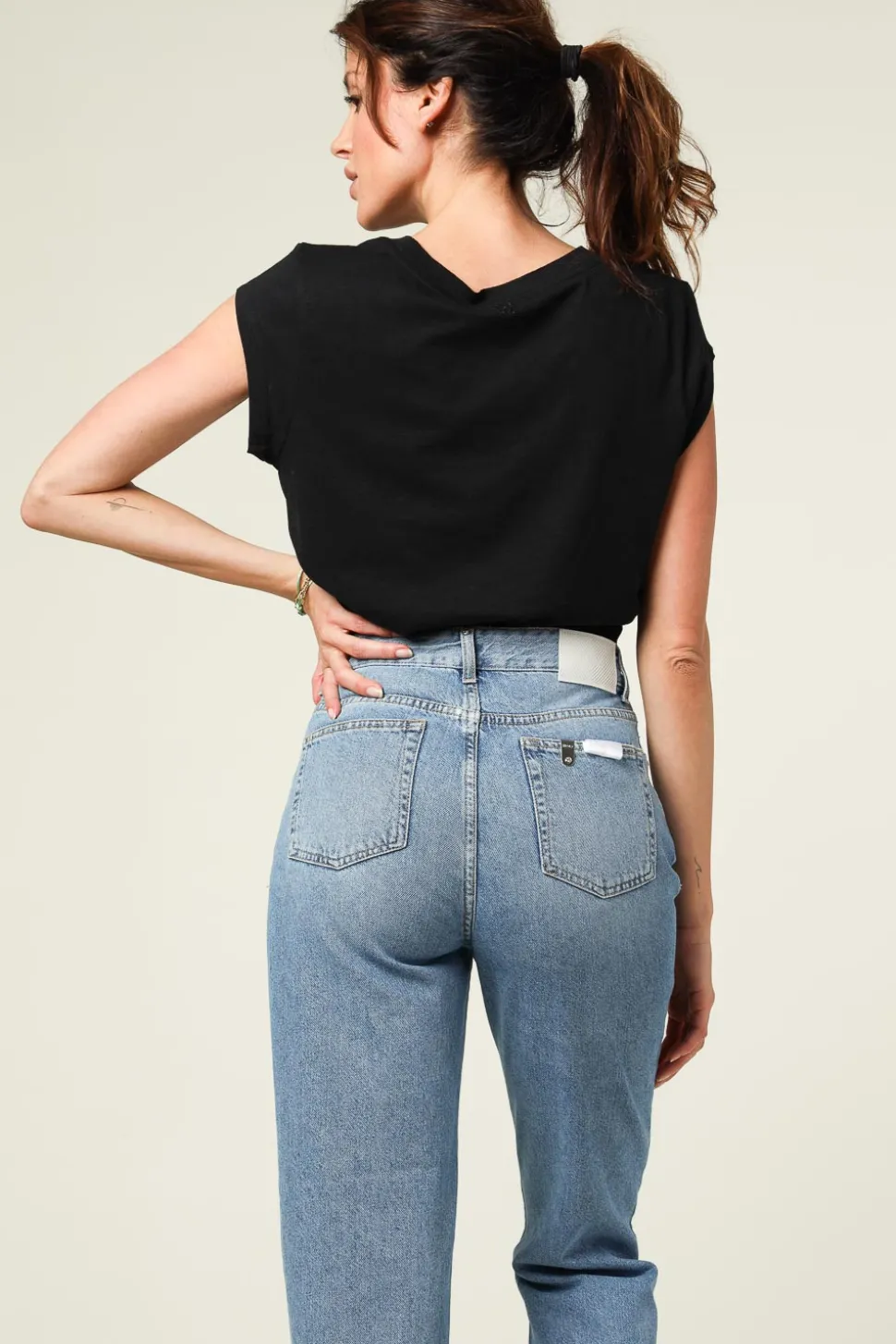 T-Shirt With Round Neck Classic | Black... | Cc Heart | Little Soho