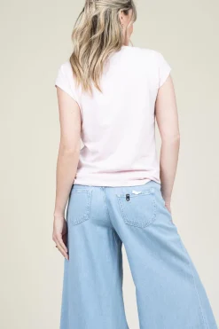 T-Shirt With Round Neck Classic | Dusty Pink... | Cc Heart | Little Soho