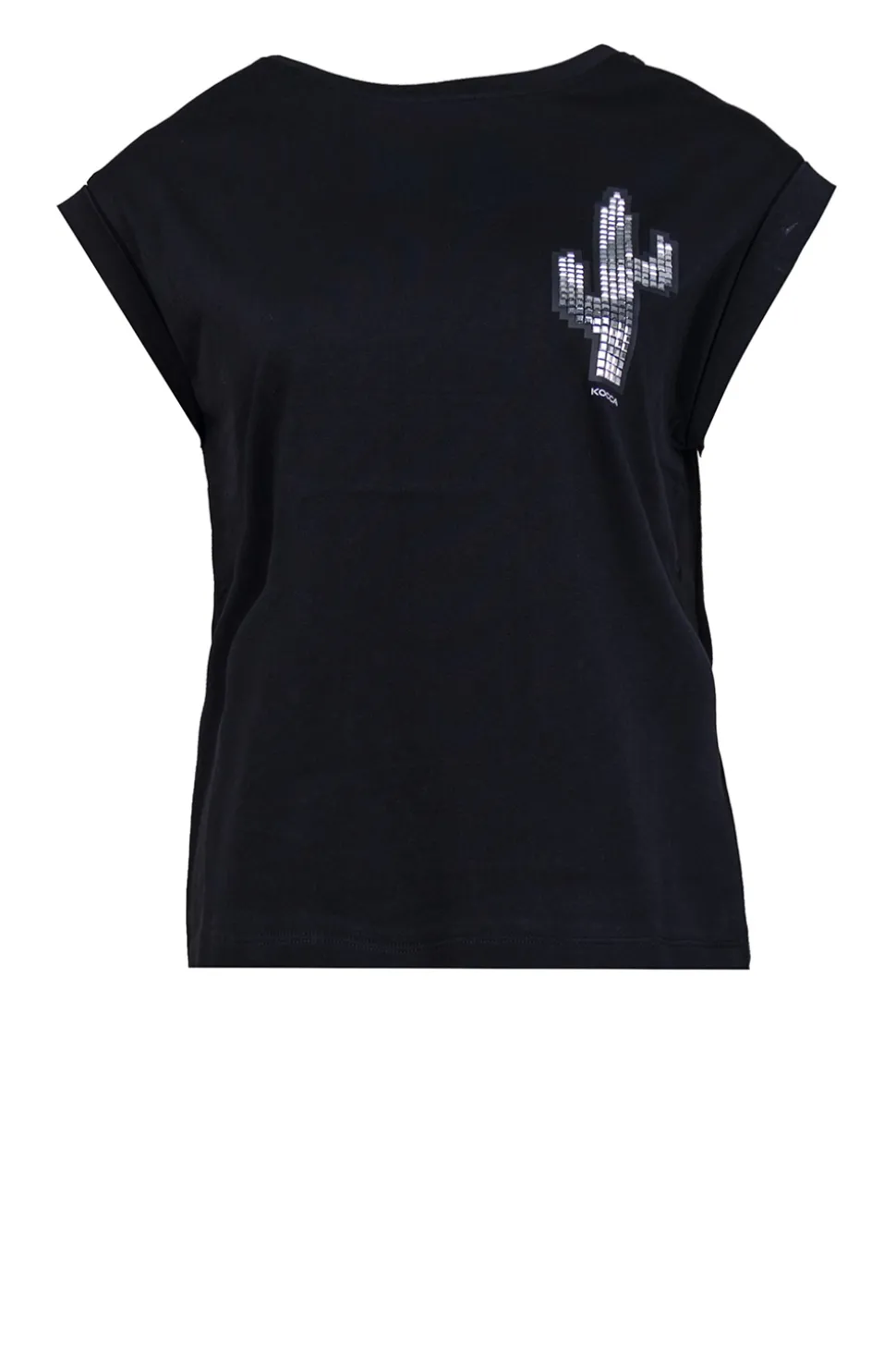T-Shirt With Sequins Riben | Black... | Kocca | Little Soho