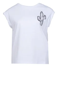 T-Shirt With Sequins Riben | White... | Kocca | Little Soho