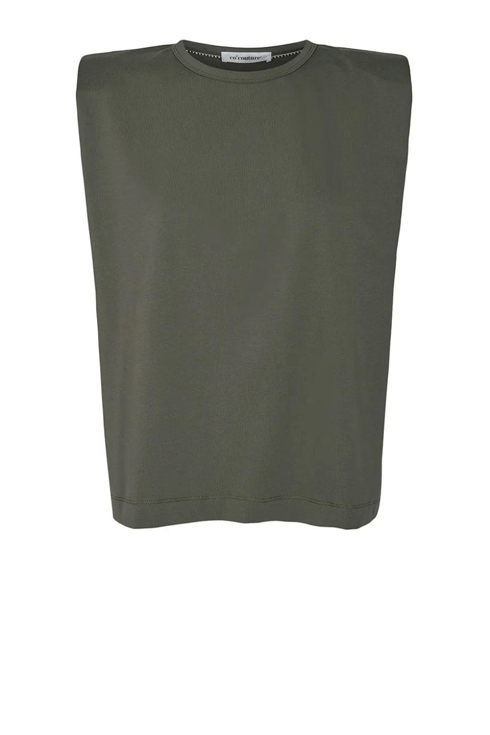 T-Shirt With Shoulder Padding Eduarda | Green... | Co'Couture | Little Soho