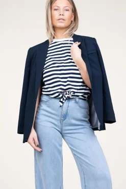 T-Shirt With Tie Detail Marloz | Blue... | Suncoo | Little Soho