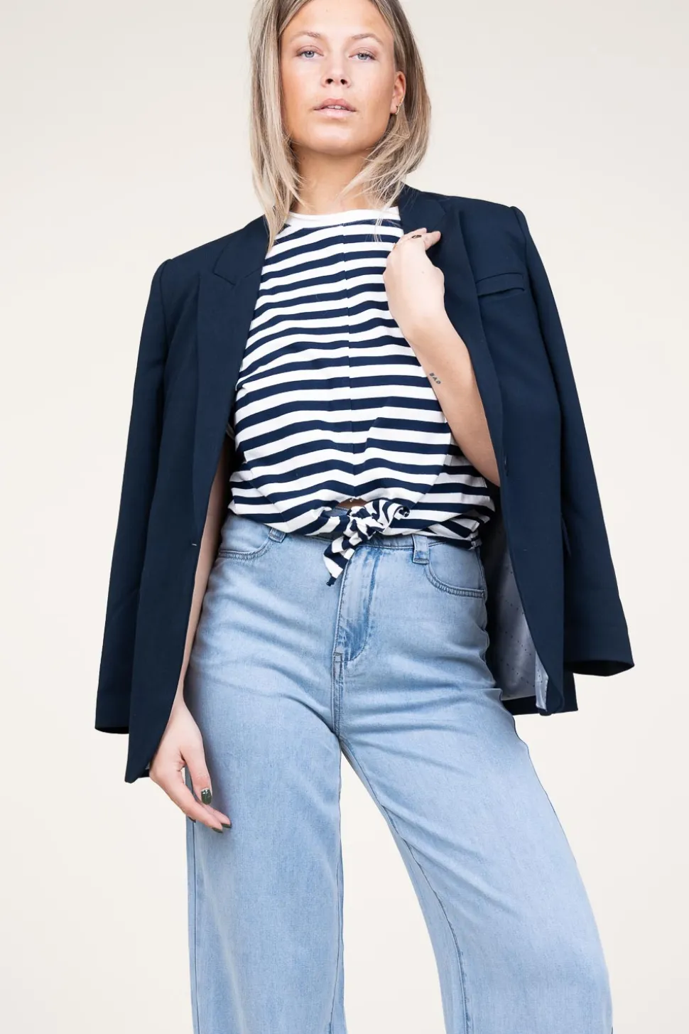T-Shirt With Tie Detail Marloz | Blue... | Suncoo | Little Soho