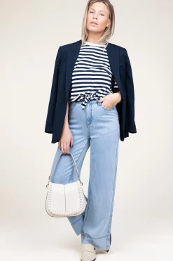 T-Shirt With Tie Detail Marloz | Blue... | Suncoo | Little Soho