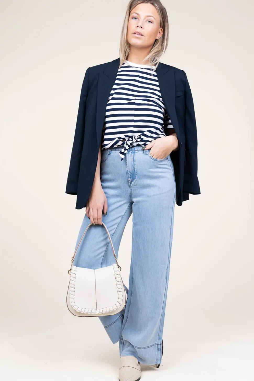 T-Shirt With Tie Detail Marloz | Blue... | Suncoo | Little Soho