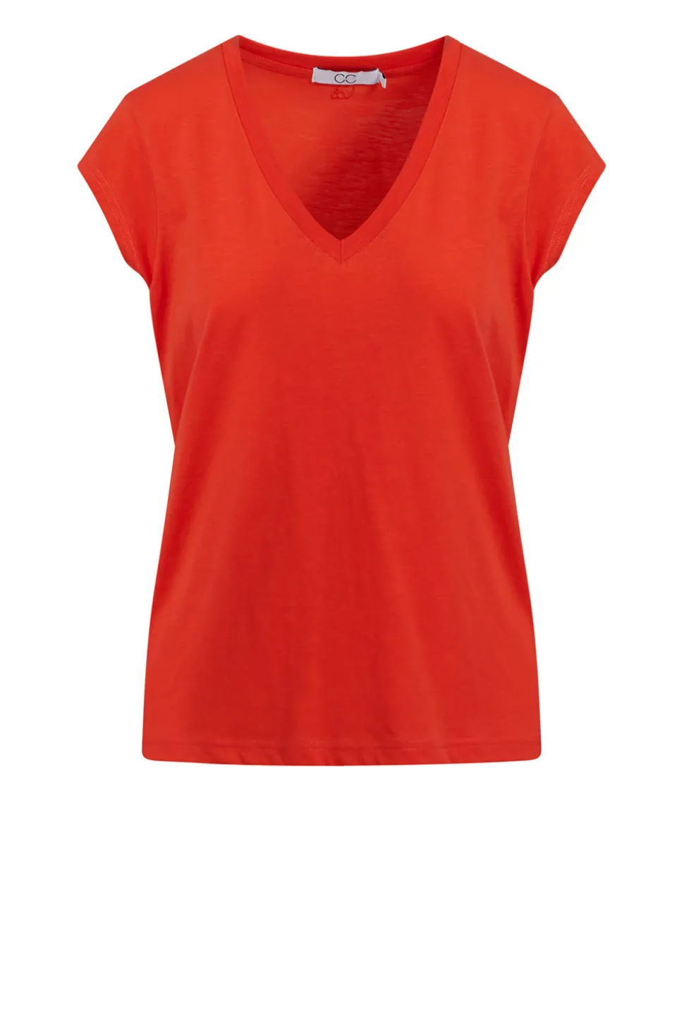 T-Shirt With V-Neck Vera | Red... | Cc Heart | Little Soho