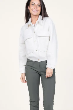 Tweed Lurex Bomber Coco | Natural... | Est'Seven | Little Soho